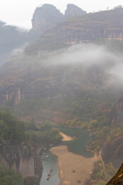 福建省武夷山天游峰九曲溪风光