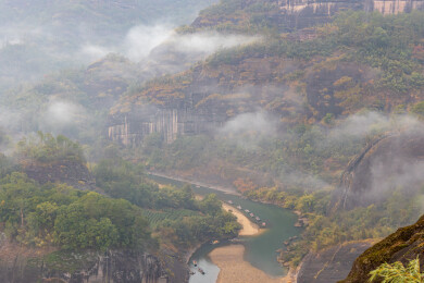 福建省武夷山天游峰九曲溪风光