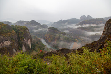 福建省武夷山天游峰雨后风光