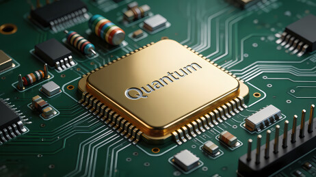 量子芯片绿色电路板