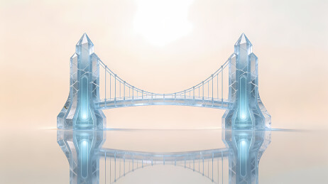 冰蓝色梦幻桥梁