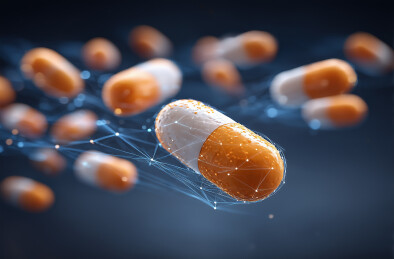 胶囊药物特写医疗科技健康主题