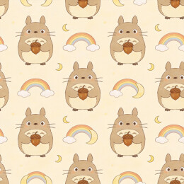 龙猫无缝卡图案背景