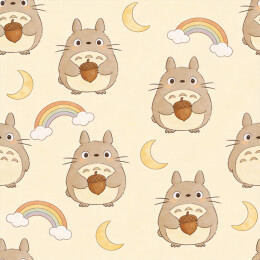 龙猫无缝卡图案背景