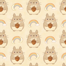 龙猫无缝卡图案背景