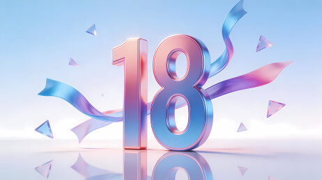 18岁庆生立体数字
