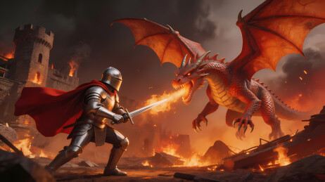 骑士对决喷火巨龙