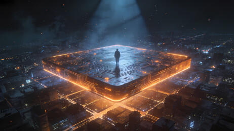 孤影立于光立方