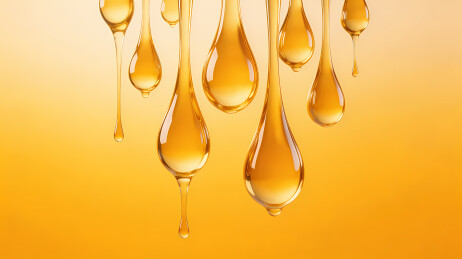 金黄液滴流动效果