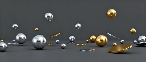 金银球体极简风科技主视觉