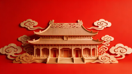 传统木构建筑模型