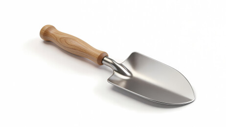 木质手柄银色铲头园艺小铲