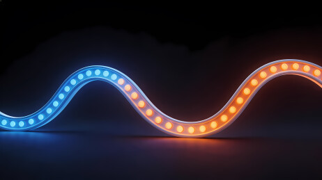 蓝橙渐变LED灯带