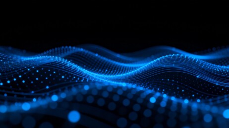 蓝色波点流动背景图案