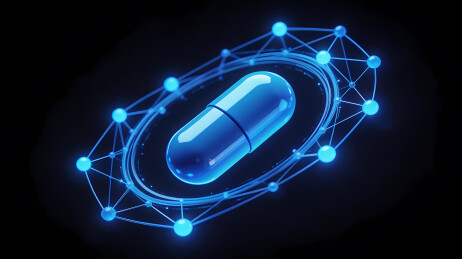 蓝色胶囊与发光网络