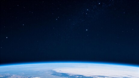 地球边缘星空宇宙景象