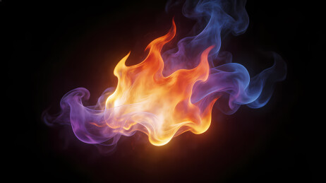 炽热橙黄火焰特效