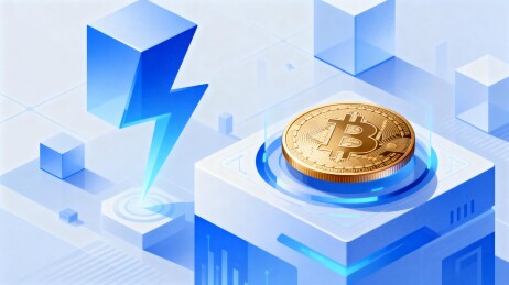 比特币与科技元素结合的数字艺术