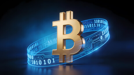 金色比特币蓝码光环