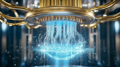 未来科技量子计算机处理器发光粒子