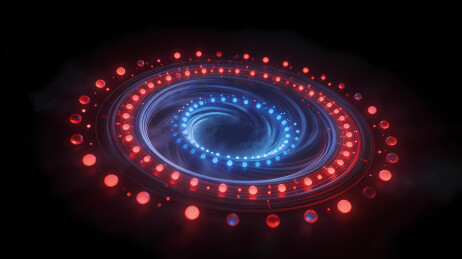 红蓝LED螺旋光效