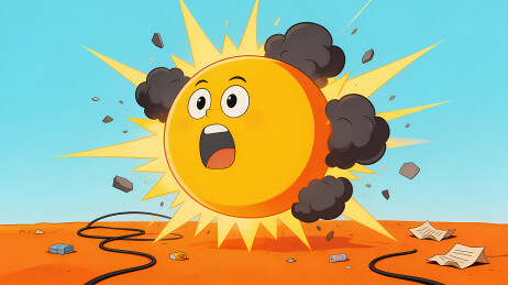 惊讶太阳爆炸场景