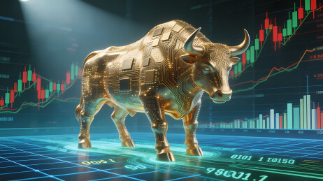 金色牛市金融图表