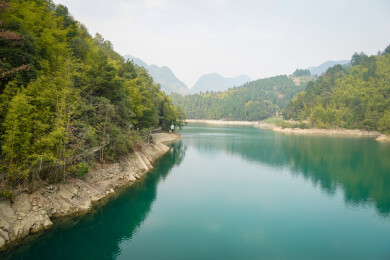北碚胜天湖青山绿水自然风景