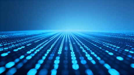 蓝色二进制代码矩阵延伸