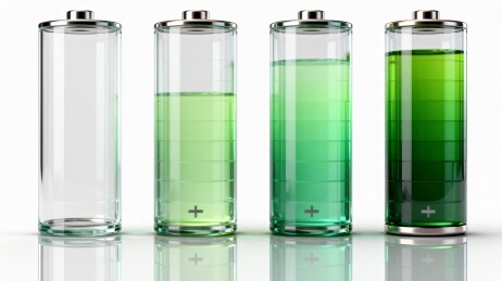 四种电量状态电池对比展示