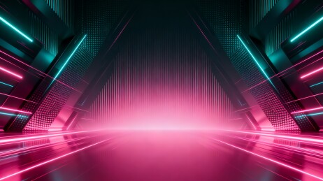 粉紫光廊科技感发布会背景