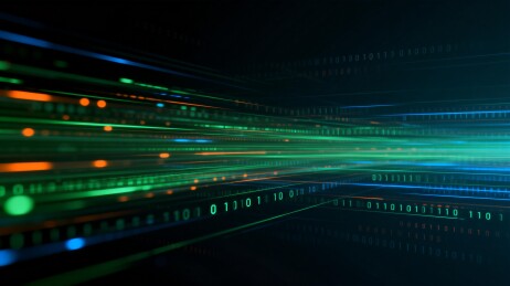 数字代码流动态光影画面