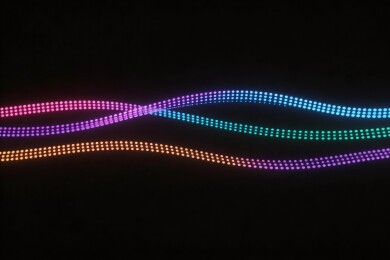 多彩LED灯带波浪排列