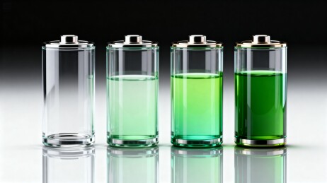 四个电池液位对比展示