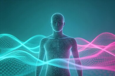 科技感人体光影艺术图像
