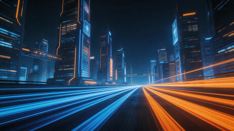 未来科技城市交通插图