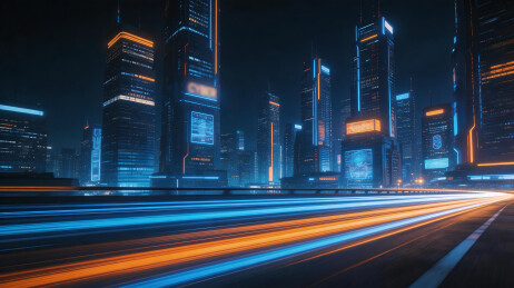 未来科技城市交通插图