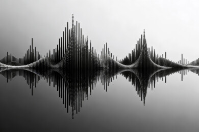 电波的创意广告背景的数字艺术