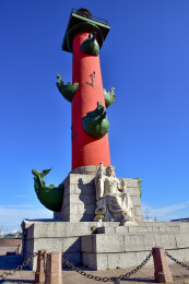 圣彼得堡瓦西里岛古港口灯塔海神柱