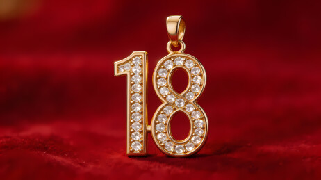 奢华钻石18吊坠