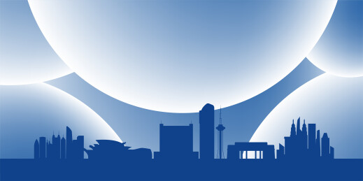 东营城市剪影背景