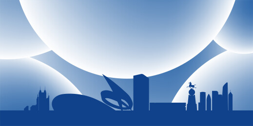 德州城市剪影背景