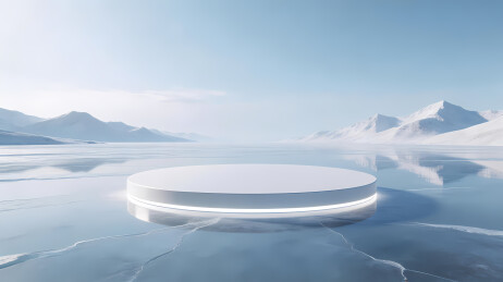 冰面中央白色平台