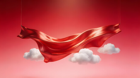 红布飘扬于红云天