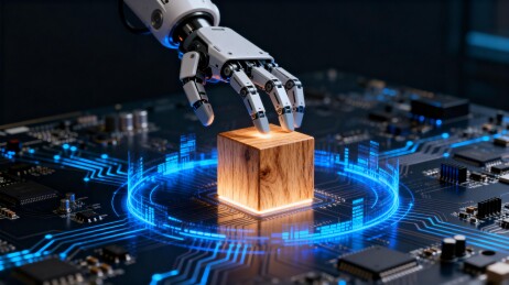 机械臂操作木块与电路板
