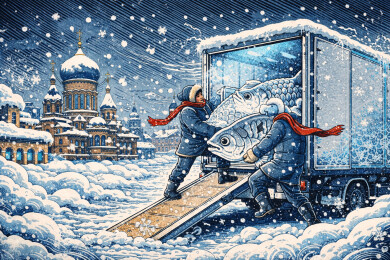 雪夜冷链卸货