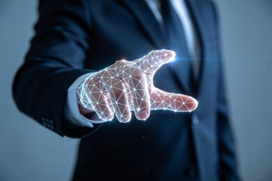 科技感手部触控未来界面