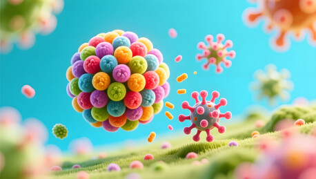 春季过敏季节微观视角展示花粉与免疫对抗