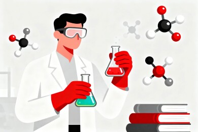 化学实验扁平风教育科普背景