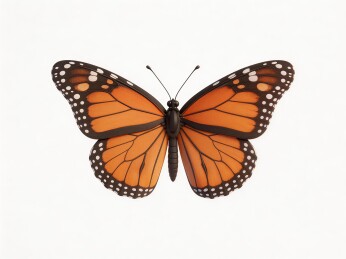 帝王蝶（孤立白色背景）